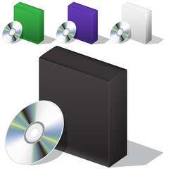 box for DVD with a disk