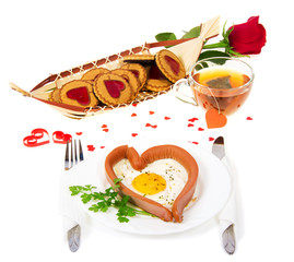 Romantic breakfast