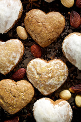 Gingerbread hearts