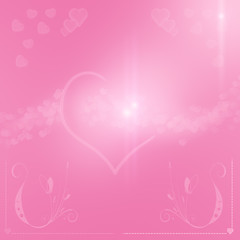Happy valentine day background with hearts