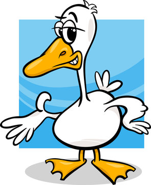 duck or goose cartoon farm bird