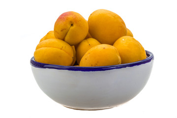Yellow ripe apricots