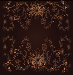 Abstract illustration with flowers.