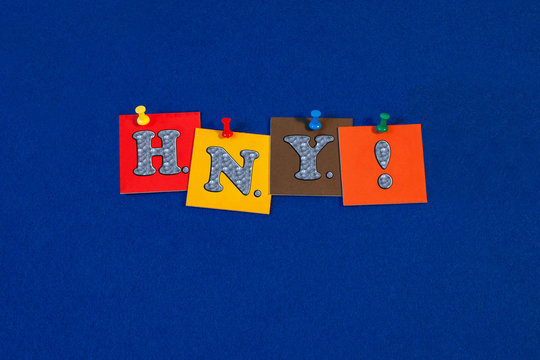 H.N.Y. for a Happy New Year sign, design or banner