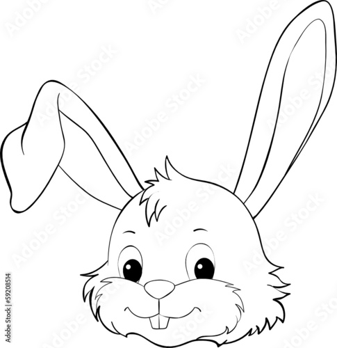 Leinwandbilder Osterhase Kopf Ausmalbild - Leinwandbilder-Sushi