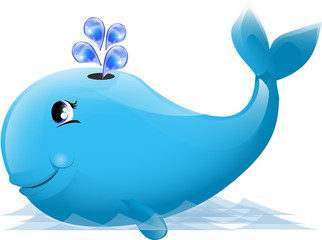 Illustration of a cute whale