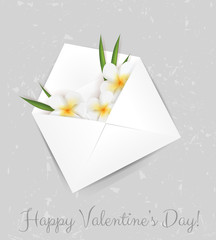 Flowers in envelope - Valentine's day card