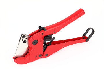 The clippers for pex pipe on the white background