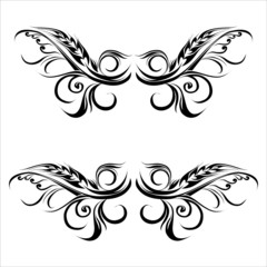 A tattoo of a flower 2. Vector