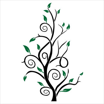 Abstract tree silhouette. tattoo. Vector