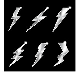 Metal lightning. Vector