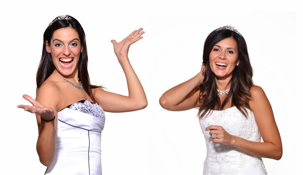 Amigas celebrando en fiesta de boda,matrimonio,novias.