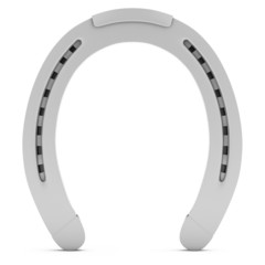 3d silver horseshoe lucky symbol