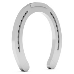3d silver horseshoe lucky symbol