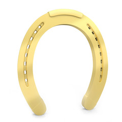 3d golden horseshoe lucky symbol