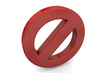 PROHIBITION SIGN - 3D