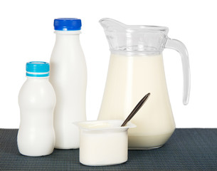 Dairy products on the bamboo cloth