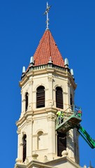 Cathedral Steeple under repair