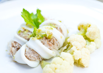 stuffed squid ( Thai food style )