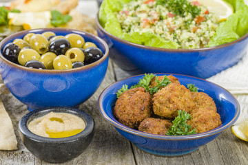 Mezze - Selection of Middle Eastern dishes.
