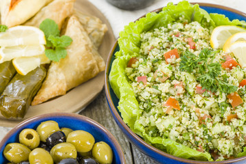 Mezze - Selection of Middle Eastern dishes.