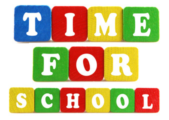 time for school concept