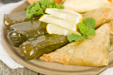 Arab Snacks - Sarma, borek and fatayer.