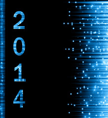 New Year 2014 blue  background