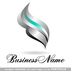 abstract business logo emblem vector
