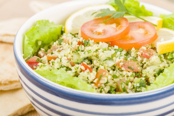 Tabbouleh - Arabic salad made with bulghur wheat