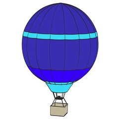 Naklejka premium cartoon image of hot air balloon