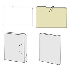 cartoon image of files - documents