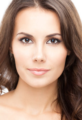 Obraz premium Portrait of beautiful woman, on white