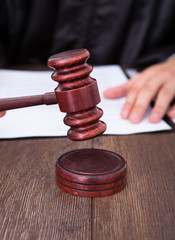 Judge Holding Mallet