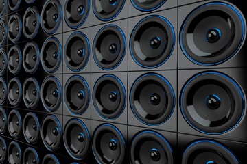 Lautsprecher Wand - Schwarz Blau 2 © styleuneed