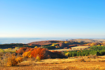 Fototapeta premium beautiful autumn landscape in Crimea, Ukraine
