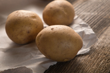Fototapeta premium Fresh harvested potatoes