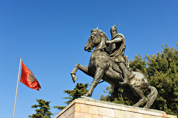 Statue of national hero Skanderbeg in Kruja - 59222791