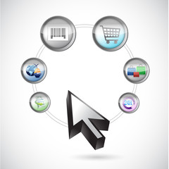 commerce process illustration design