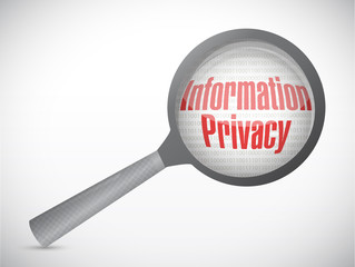 information privacy under a magnify. illustration