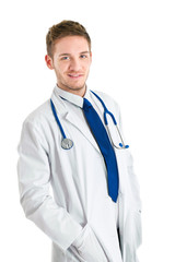 Fototapeta premium Doctor isolated on white