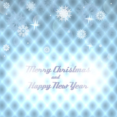 Geometric Christmas background with snowflakes