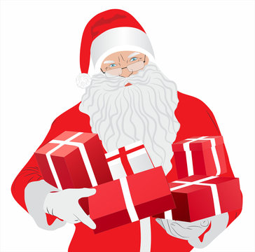 Santa Claus with gifts