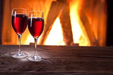 Glasses of wine.