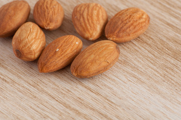 Almonds close up