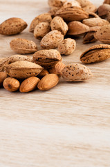 Almonds close up