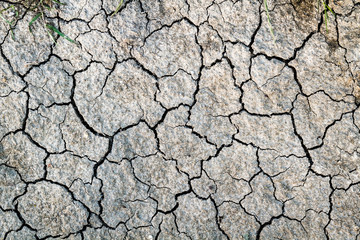 Cracked earth sun burned