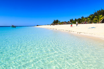 Beach of a resort on a tropical island