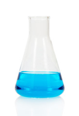 Test-tube with blue liquid