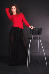 The portrait of a young girl